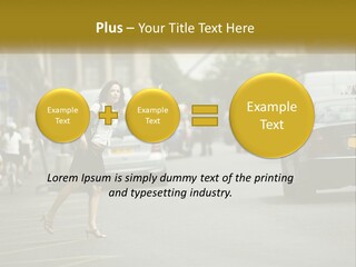 The Girl Stops A Taxi PowerPoint Template