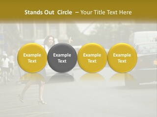 The Girl Stops A Taxi PowerPoint Template
