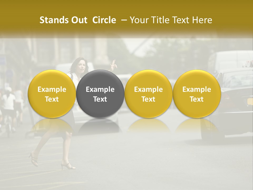 The Girl Stops A Taxi PowerPoint Template