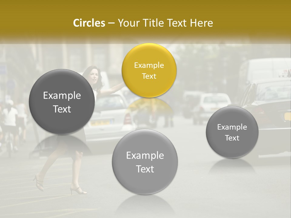 The Girl Stops A Taxi PowerPoint Template