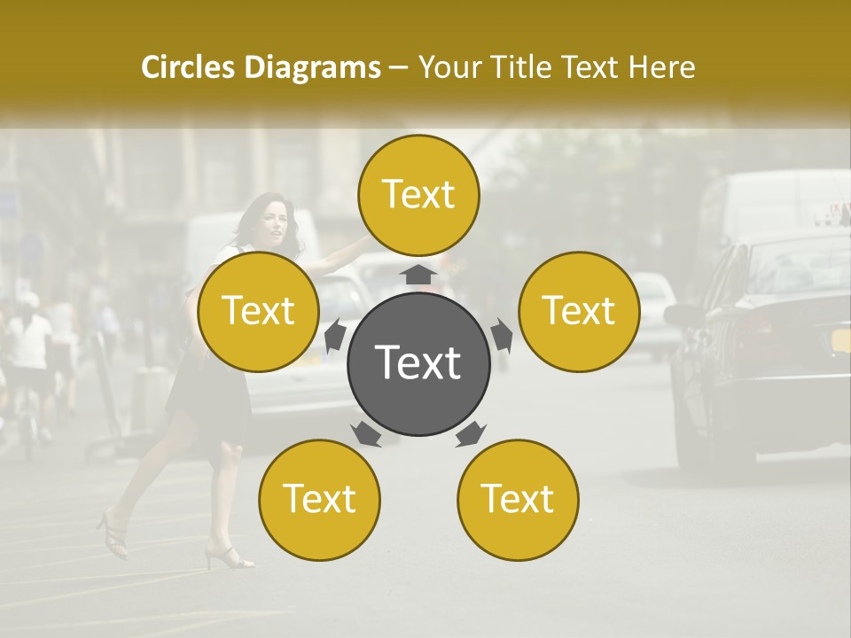 The Girl Stops A Taxi PowerPoint Template