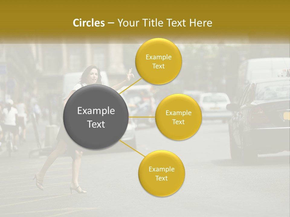 The Girl Stops A Taxi PowerPoint Template