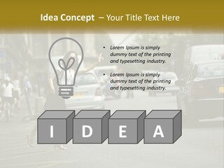The Girl Stops A Taxi PowerPoint Template