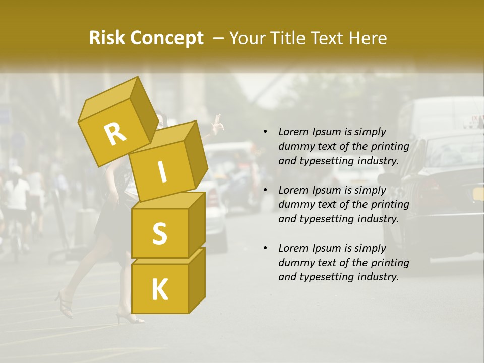 The Girl Stops A Taxi PowerPoint Template