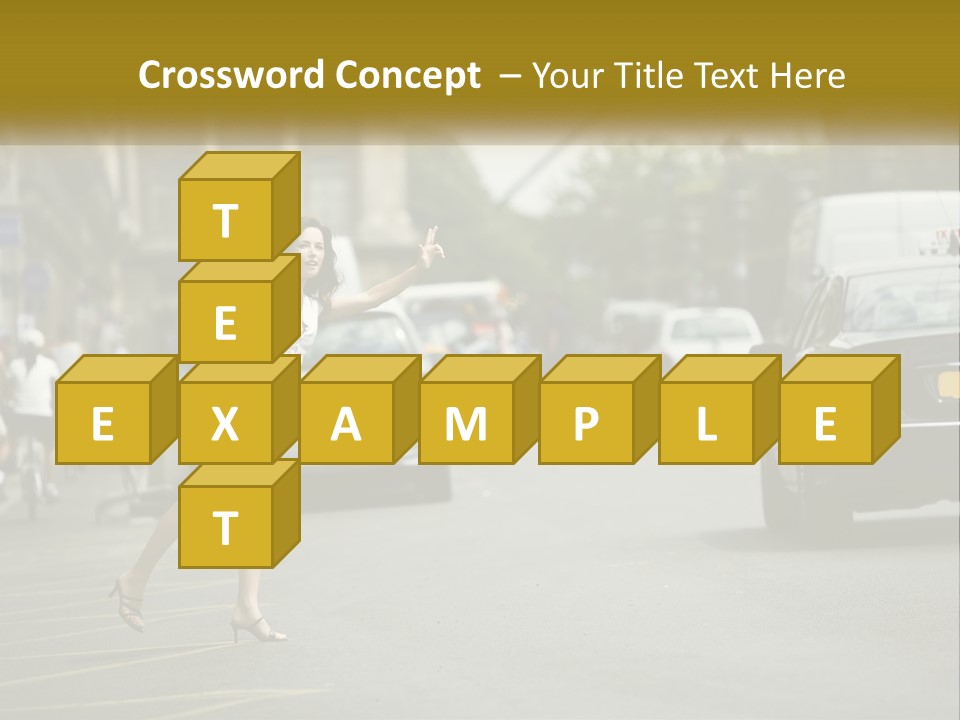 The Girl Stops A Taxi PowerPoint Template