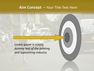 The Girl Stops A Taxi PowerPoint Template