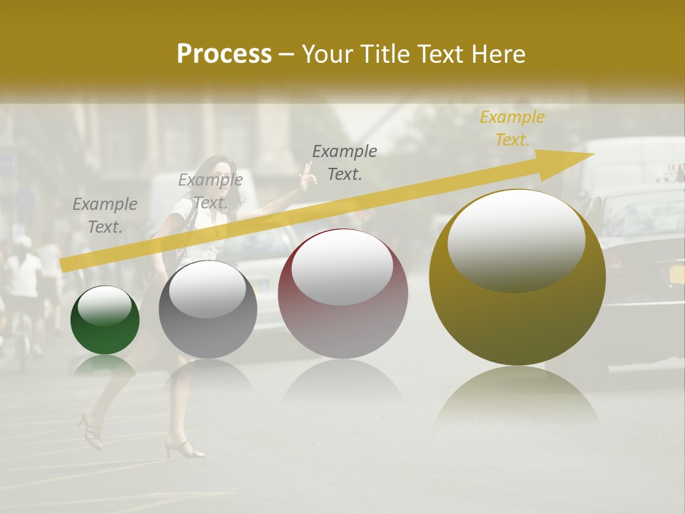 The Girl Stops A Taxi PowerPoint Template