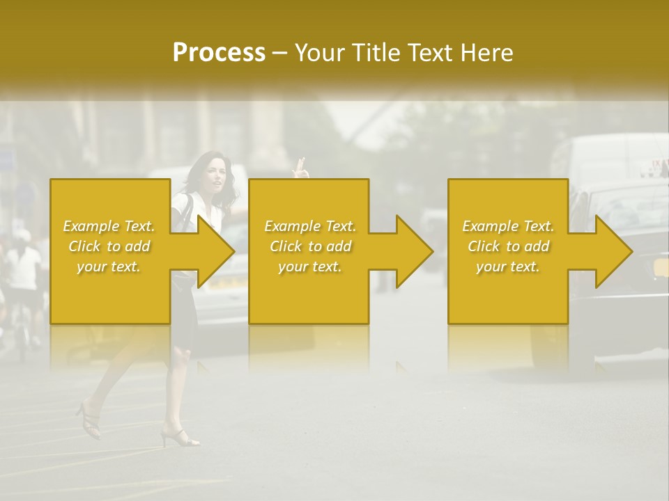 The Girl Stops A Taxi PowerPoint Template