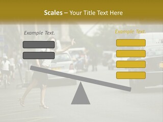 The Girl Stops A Taxi PowerPoint Template