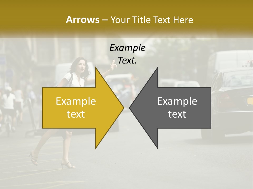 The Girl Stops A Taxi PowerPoint Template