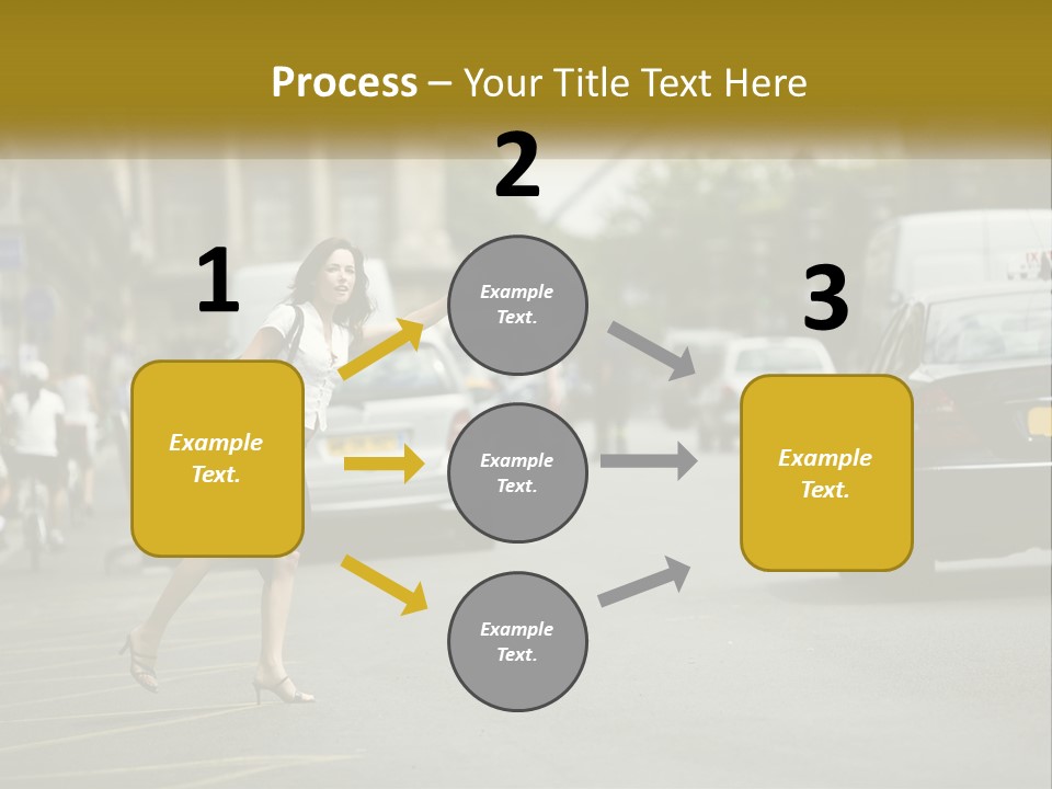 The Girl Stops A Taxi PowerPoint Template