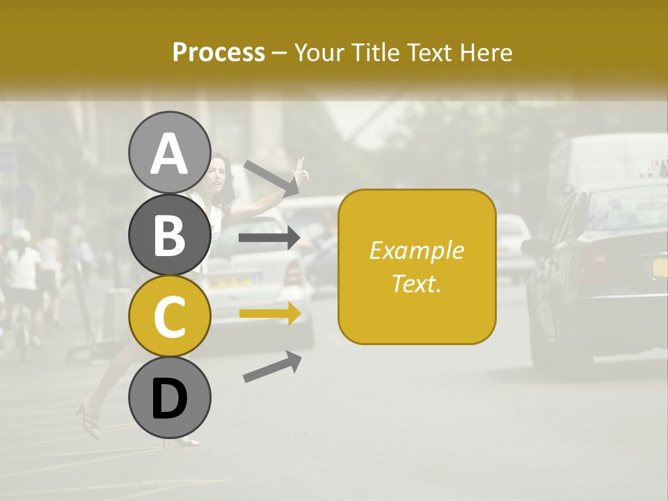 The Girl Stops A Taxi PowerPoint Template