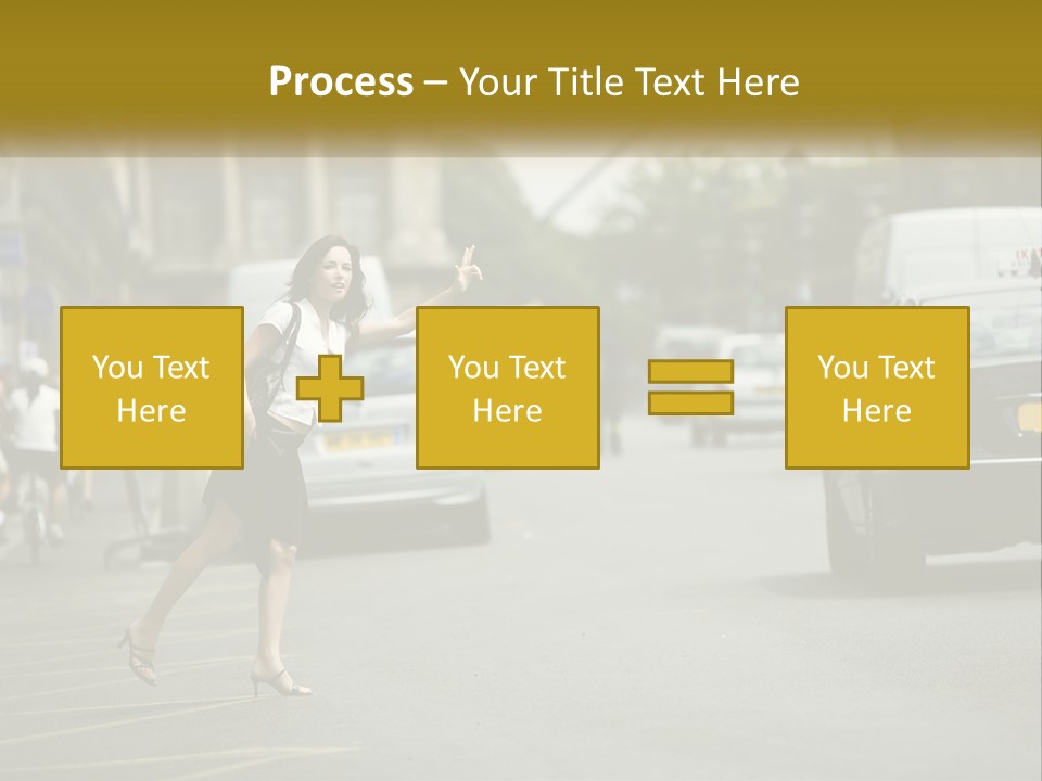 The Girl Stops A Taxi PowerPoint Template