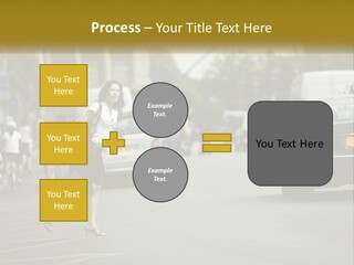 The Girl Stops A Taxi PowerPoint Template