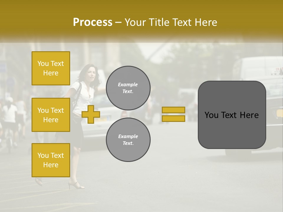 The Girl Stops A Taxi PowerPoint Template