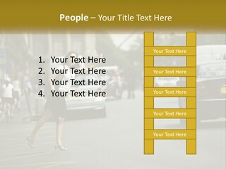 The Girl Stops A Taxi PowerPoint Template