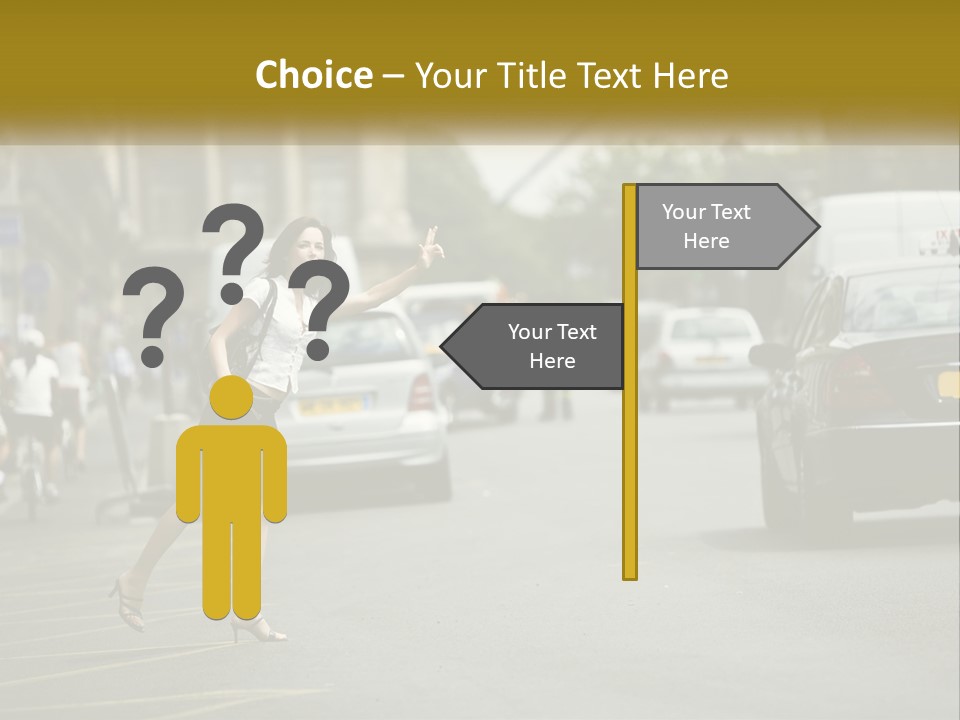 The Girl Stops A Taxi PowerPoint Template
