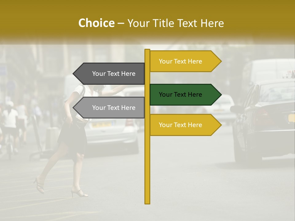 The Girl Stops A Taxi PowerPoint Template