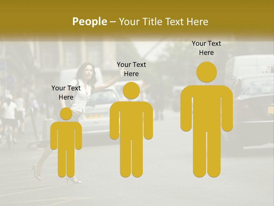 The Girl Stops A Taxi PowerPoint Template