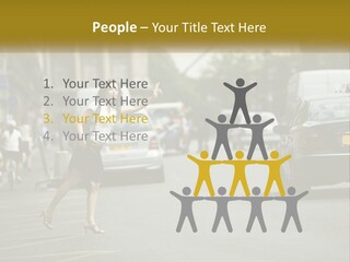 The Girl Stops A Taxi PowerPoint Template