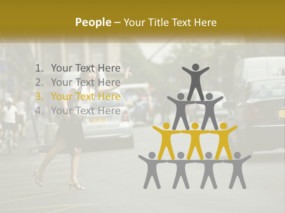 The Girl Stops A Taxi PowerPoint Template