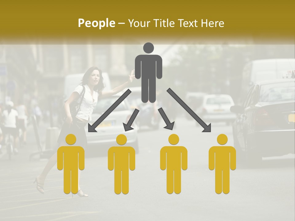 The Girl Stops A Taxi PowerPoint Template