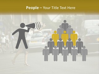 The Girl Stops A Taxi PowerPoint Template