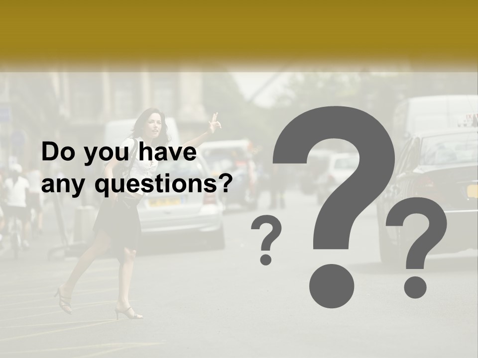 The Girl Stops A Taxi PowerPoint Template