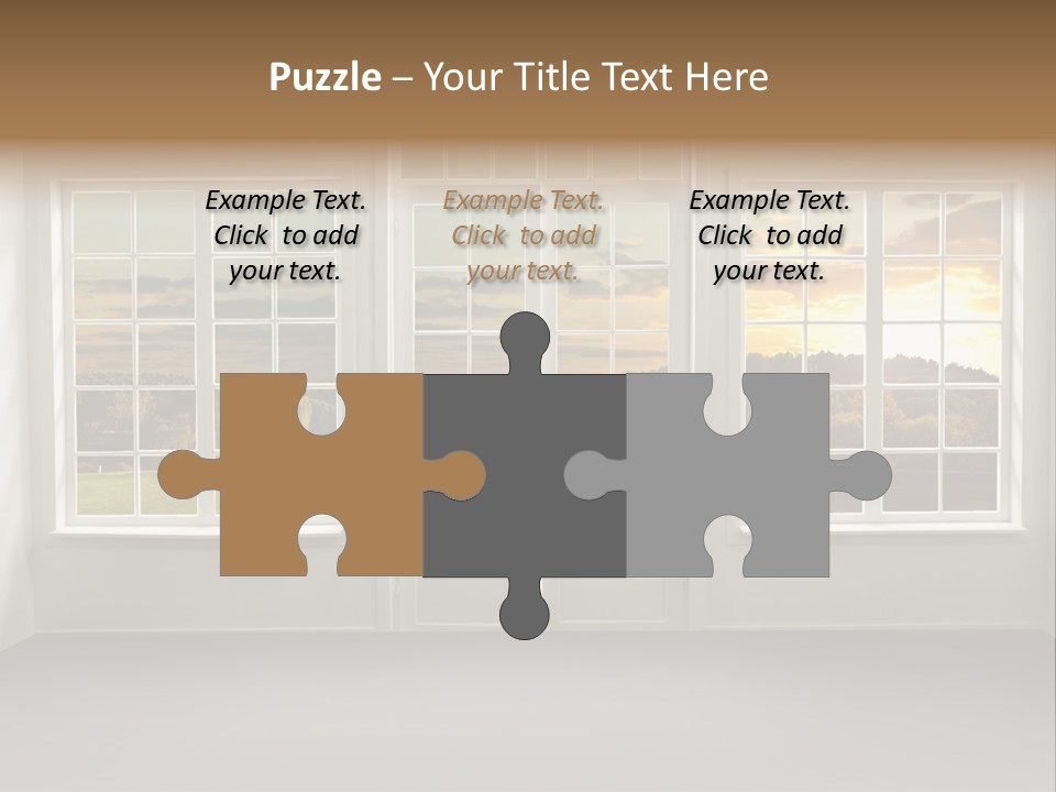 View From The Window At Sunset PowerPoint Template