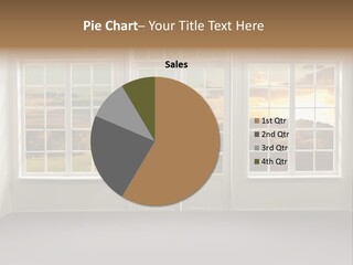 View From The Window At Sunset PowerPoint Template
