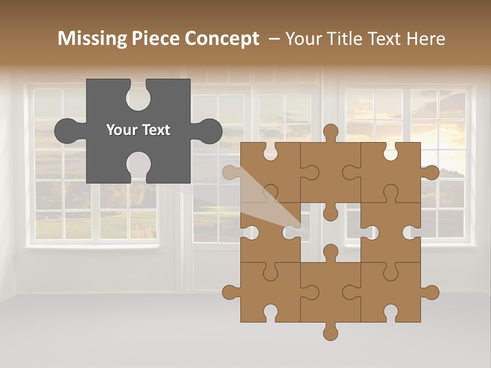 View From The Window At Sunset PowerPoint Template