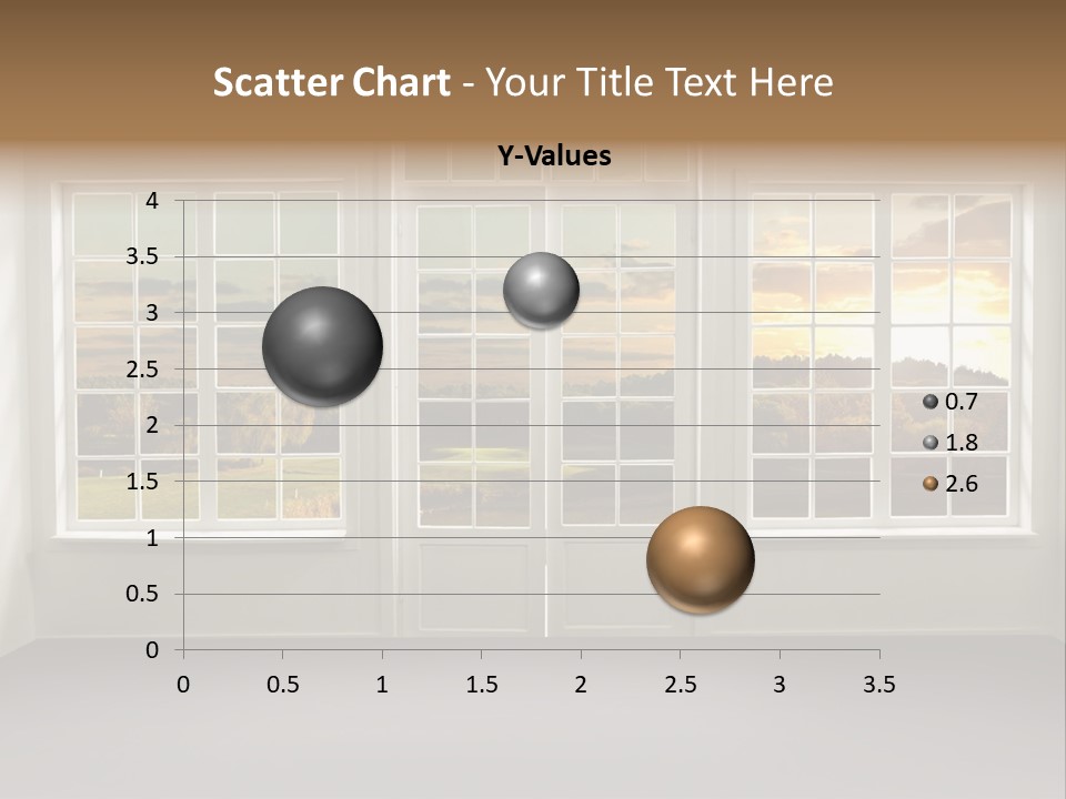 View From The Window At Sunset PowerPoint Template