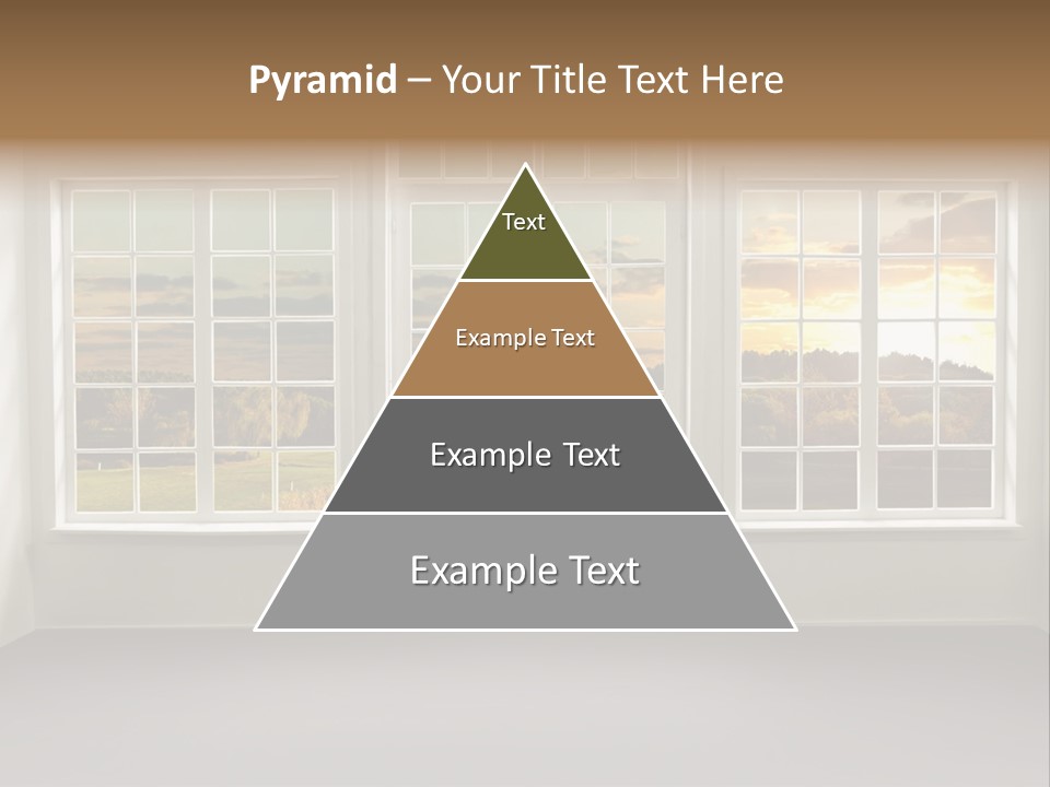 View From The Window At Sunset PowerPoint Template