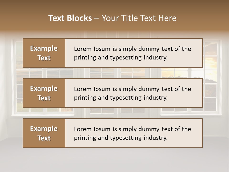 View From The Window At Sunset PowerPoint Template