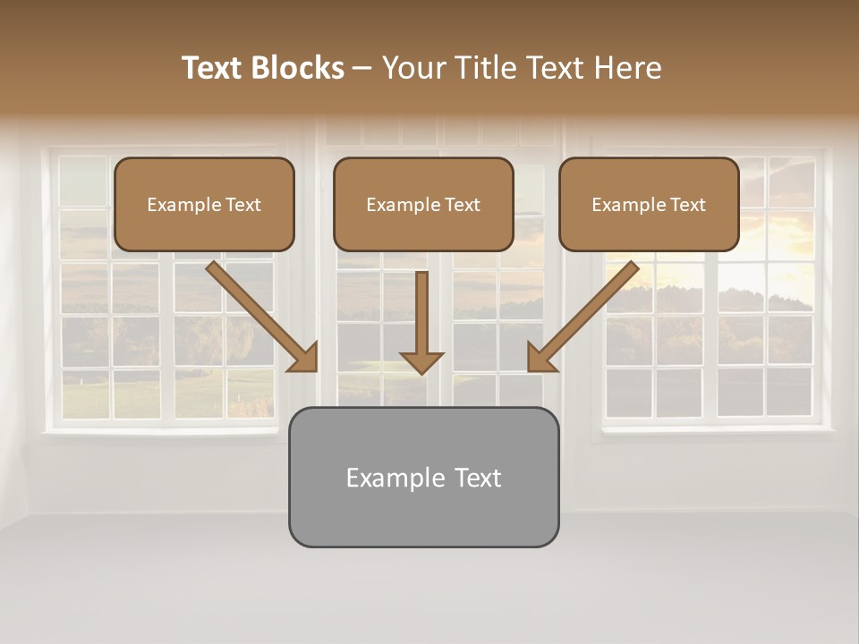 View From The Window At Sunset PowerPoint Template