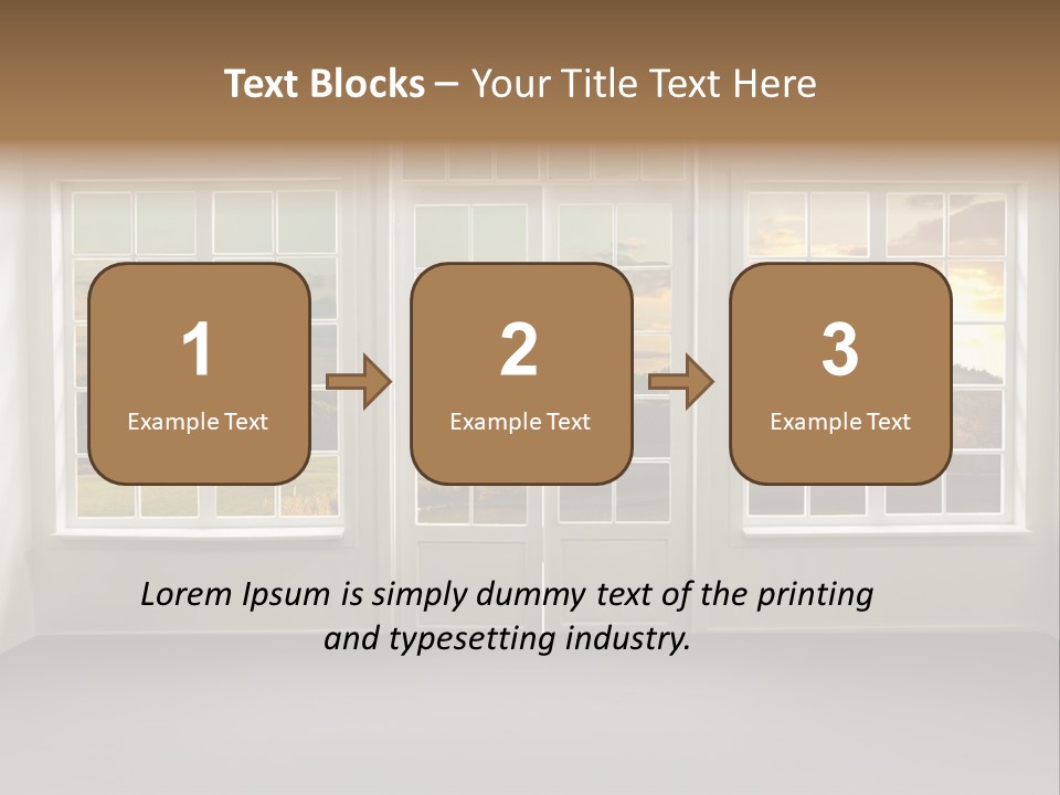 View From The Window At Sunset PowerPoint Template