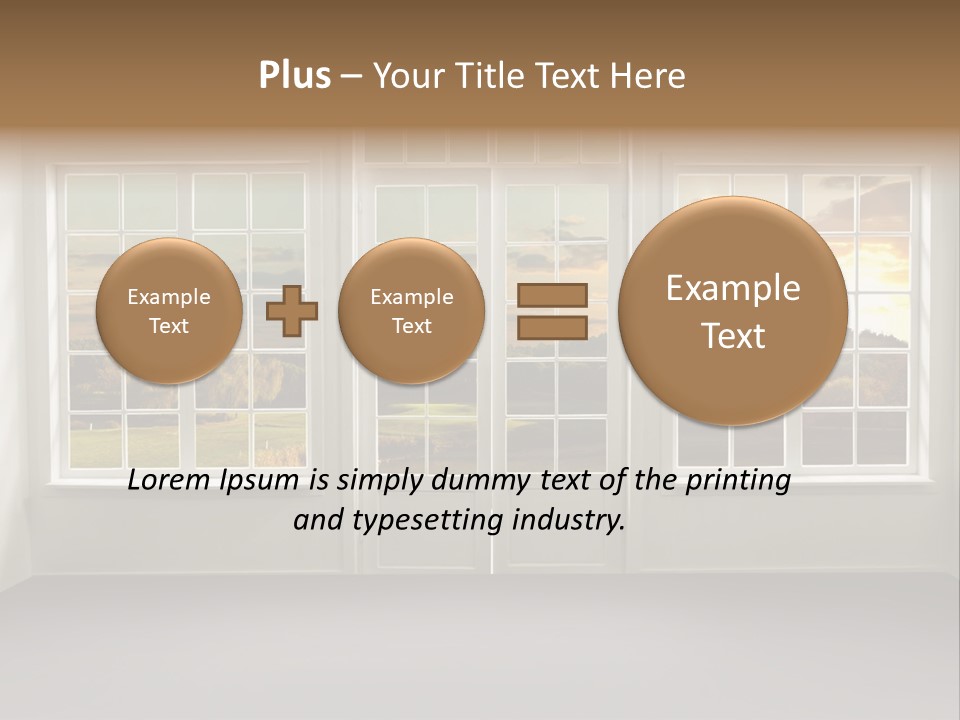 View From The Window At Sunset PowerPoint Template