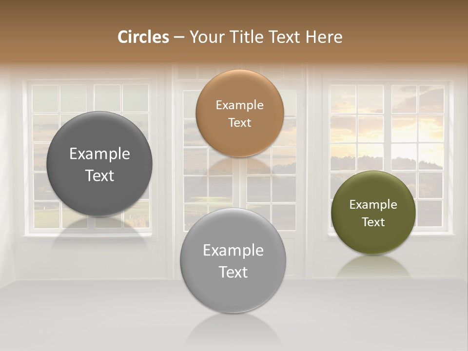 View From The Window At Sunset PowerPoint Template