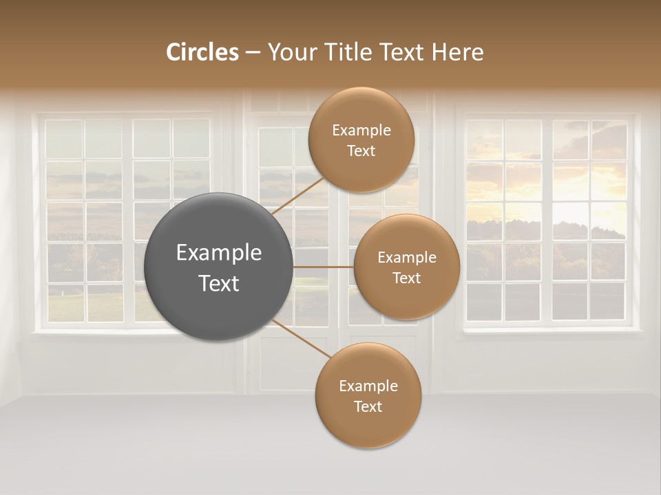 View From The Window At Sunset PowerPoint Template
