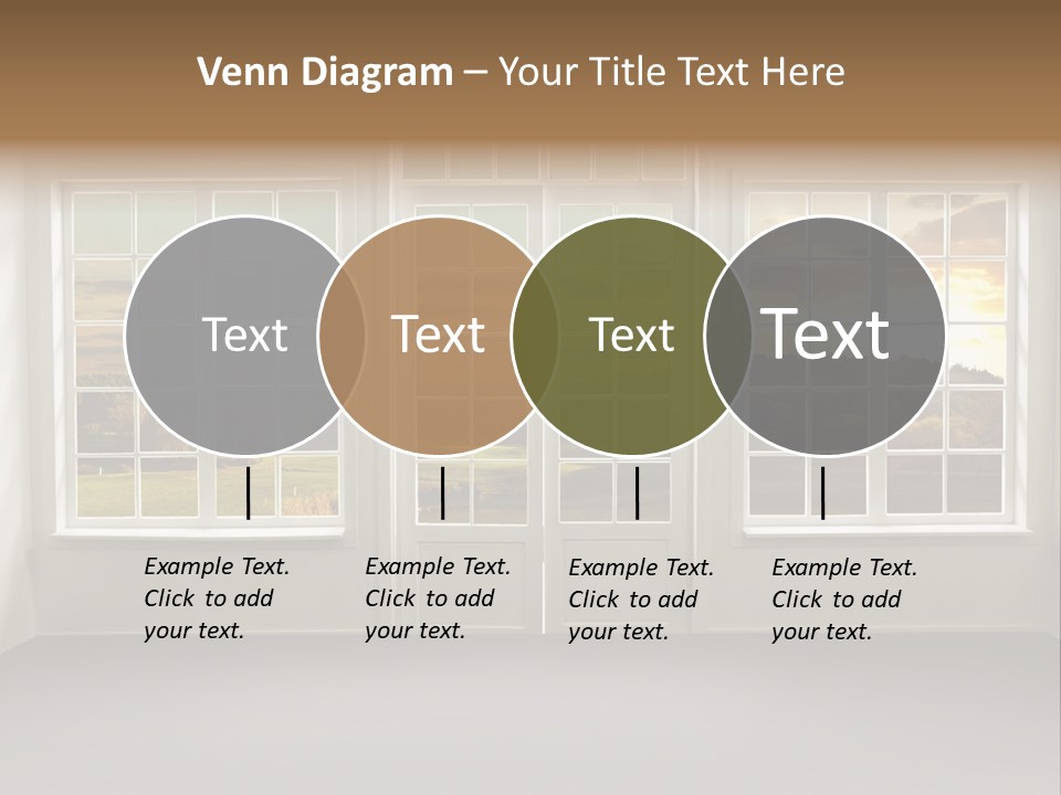 View From The Window At Sunset PowerPoint Template