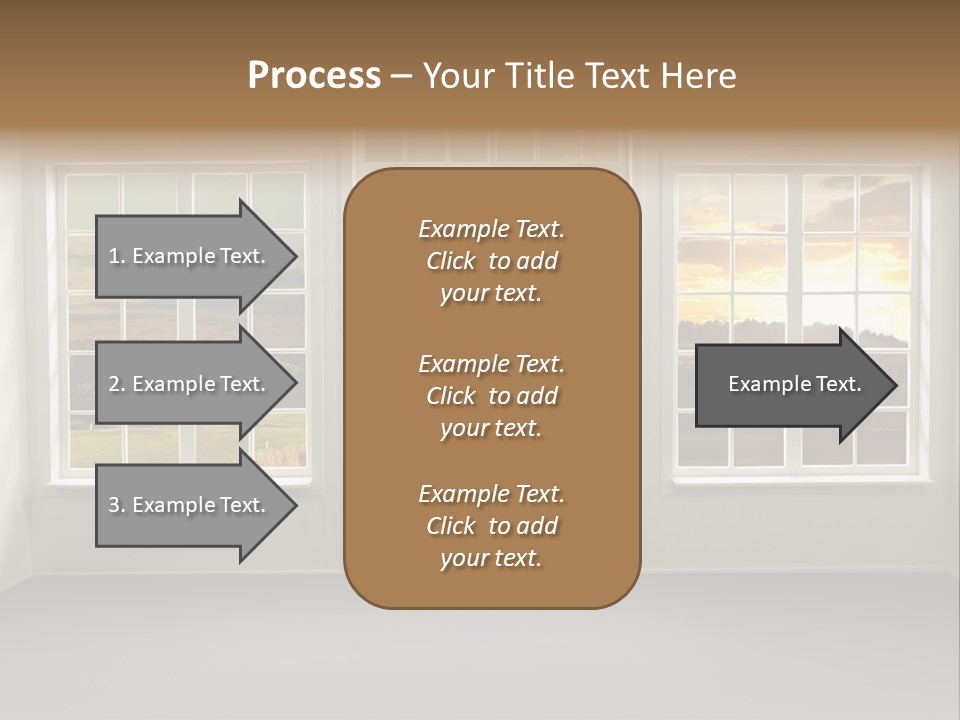 View From The Window At Sunset PowerPoint Template