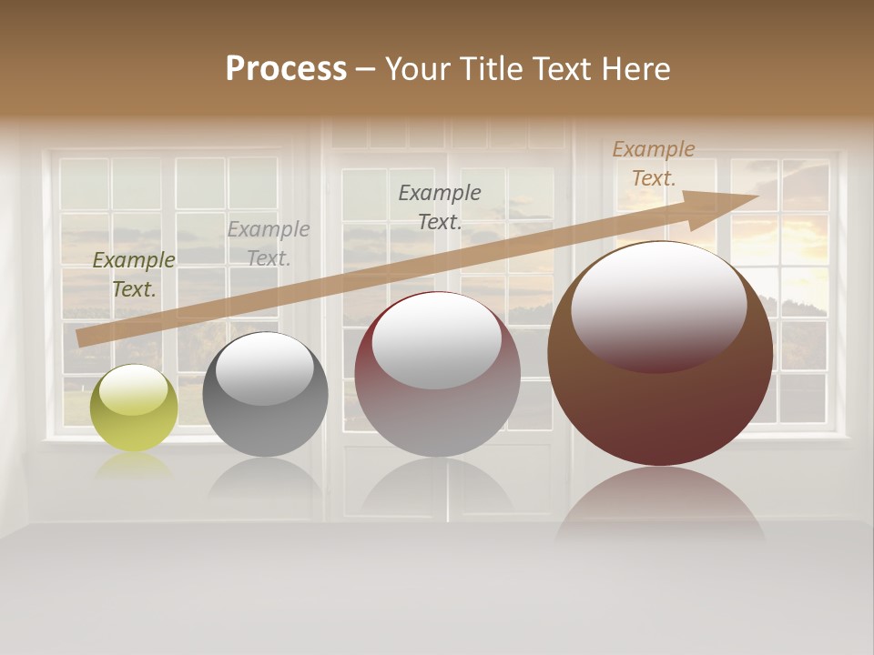 View From The Window At Sunset PowerPoint Template
