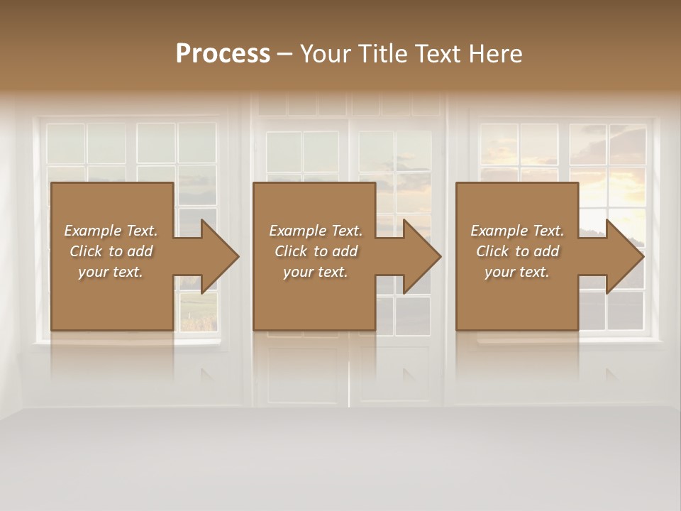 View From The Window At Sunset PowerPoint Template