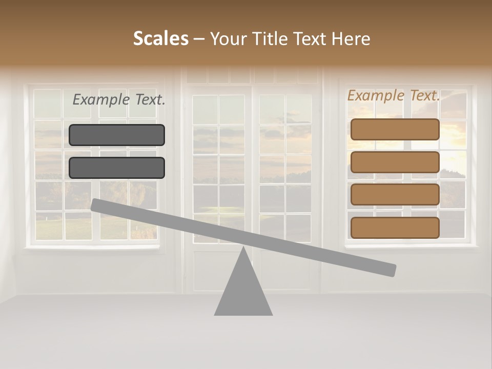 View From The Window At Sunset PowerPoint Template