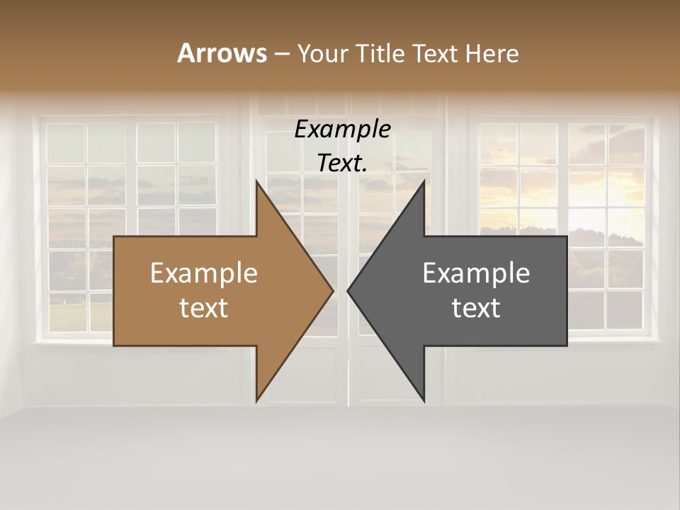 View From The Window At Sunset PowerPoint Template