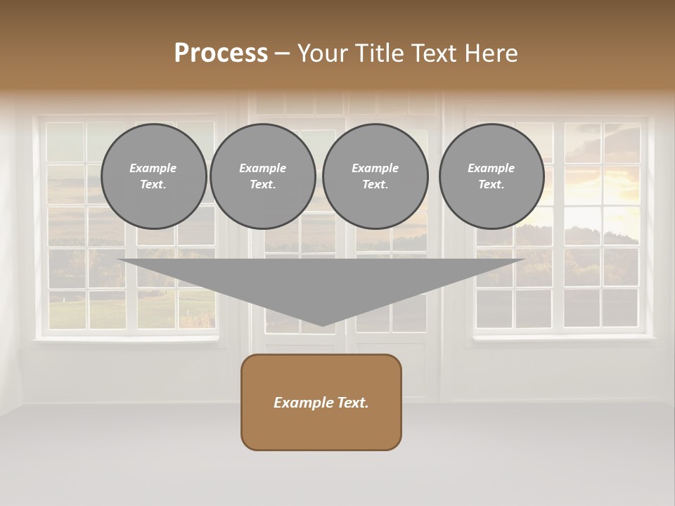 View From The Window At Sunset PowerPoint Template