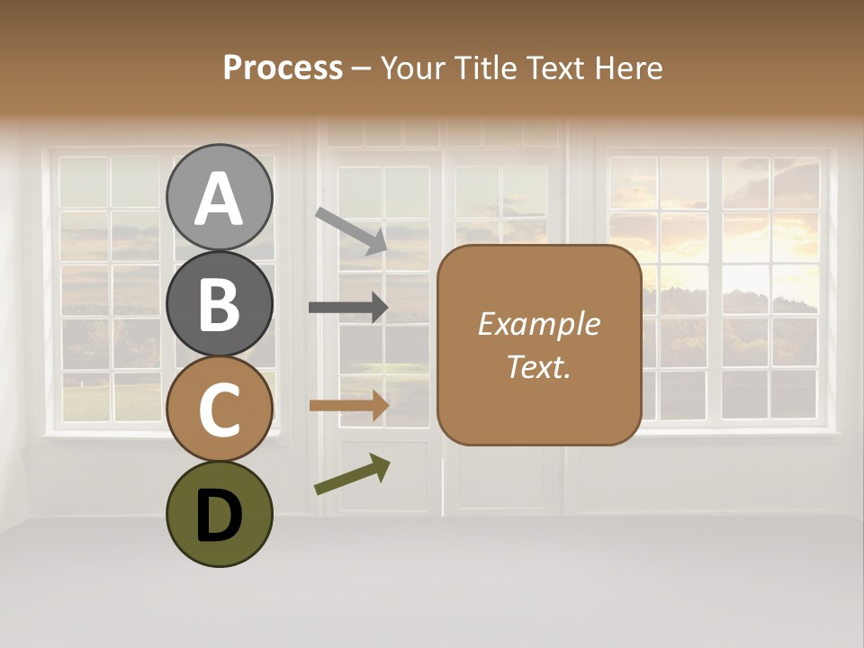 View From The Window At Sunset PowerPoint Template