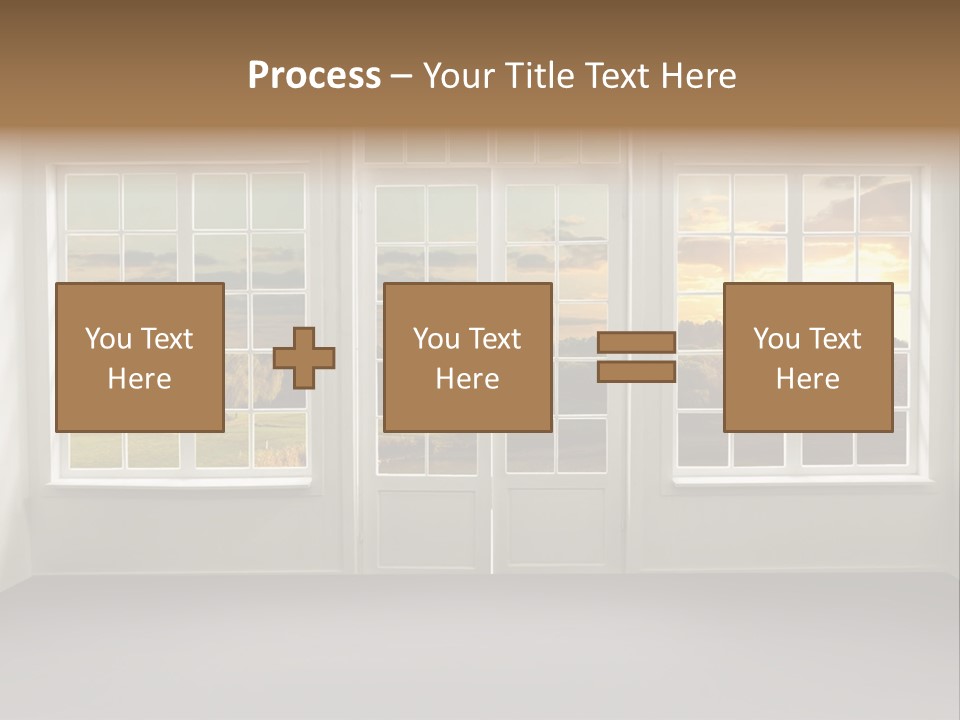 View From The Window At Sunset PowerPoint Template