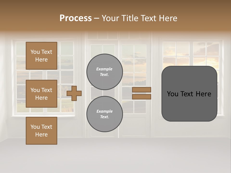 View From The Window At Sunset PowerPoint Template