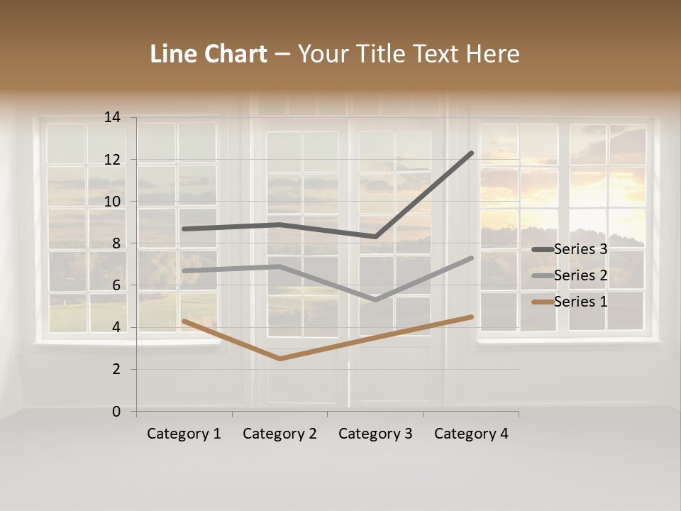 View From The Window At Sunset PowerPoint Template